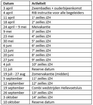 Kalender 2027 zeillessen JZH 2027